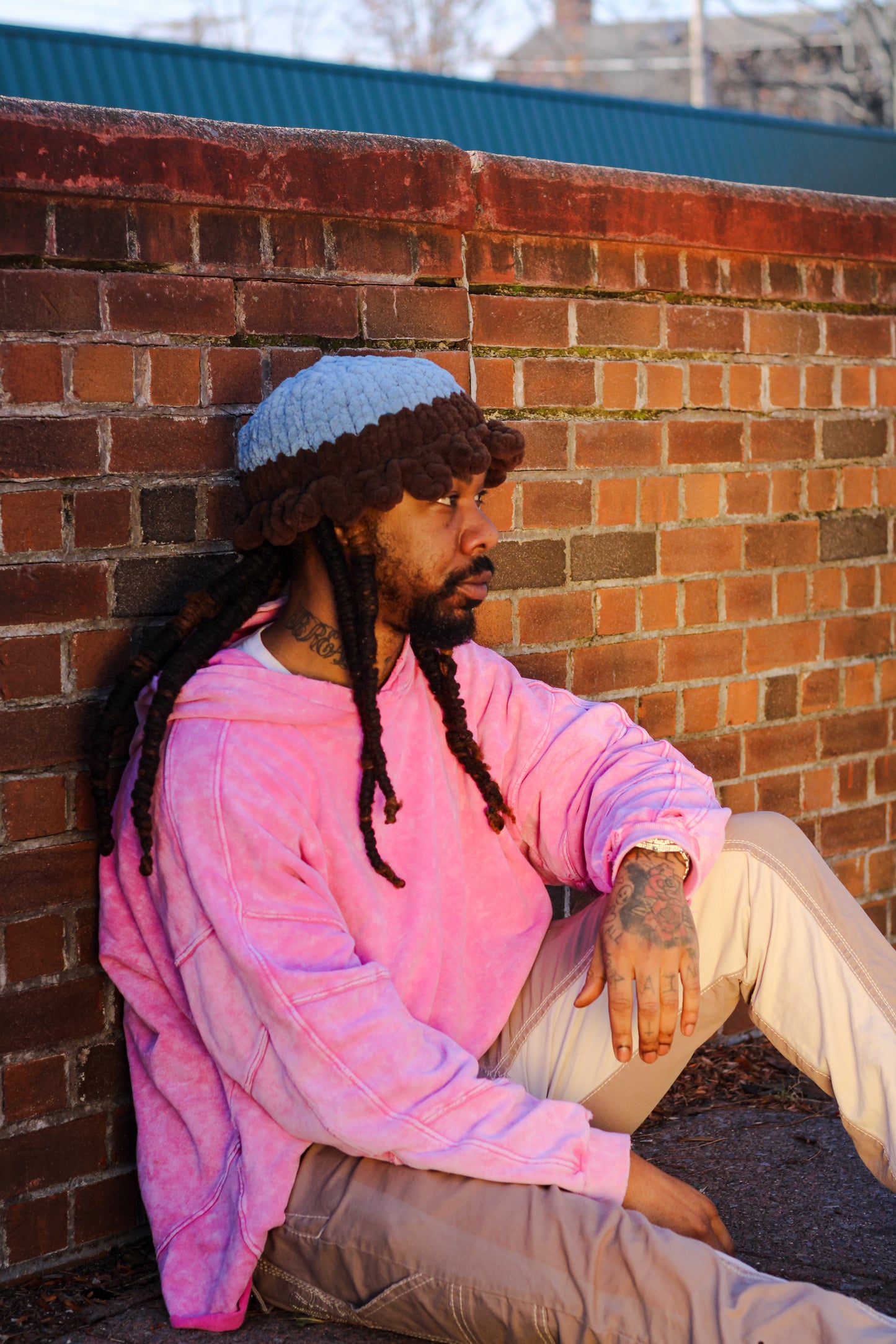 The "Cocoa Clouds" ruffle bucket beanie: A Handmade original