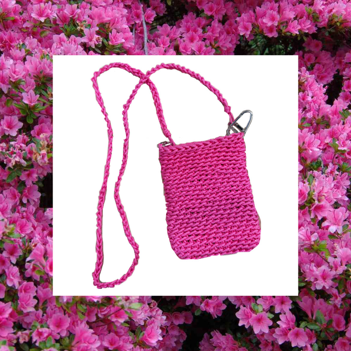 Silver Blossom Paracord Rope Bag