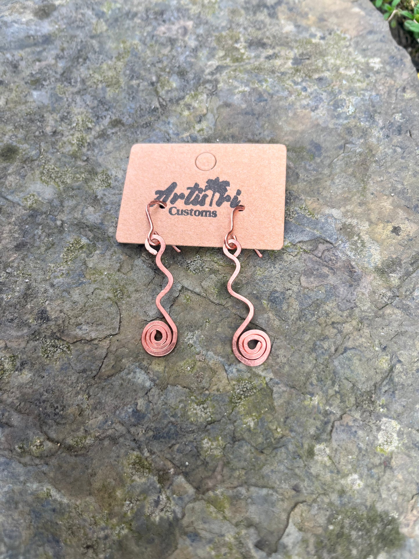 Copper earrings