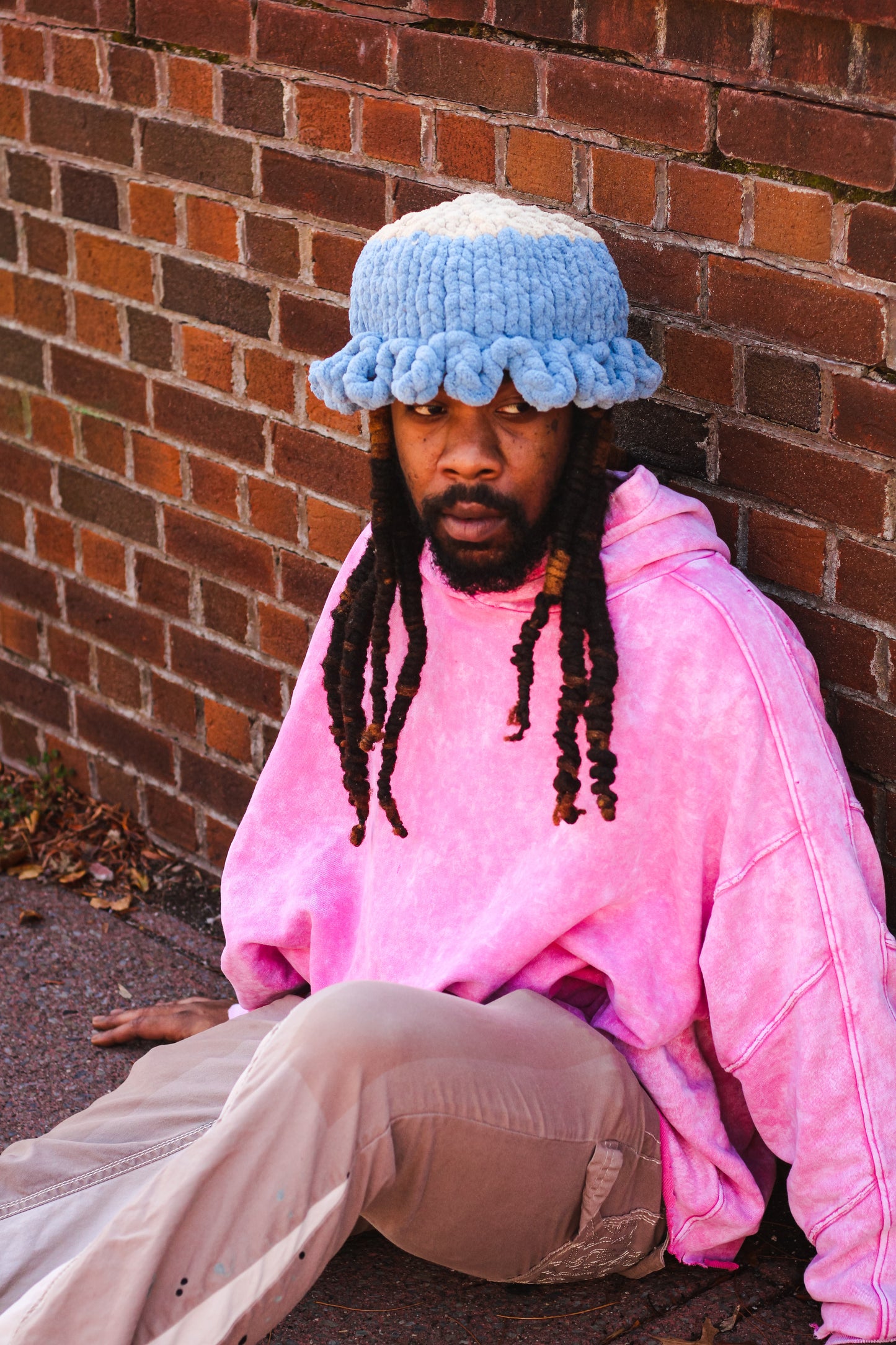 The "Ice Cap" ruffle bucket beanie: A hand crocheted original