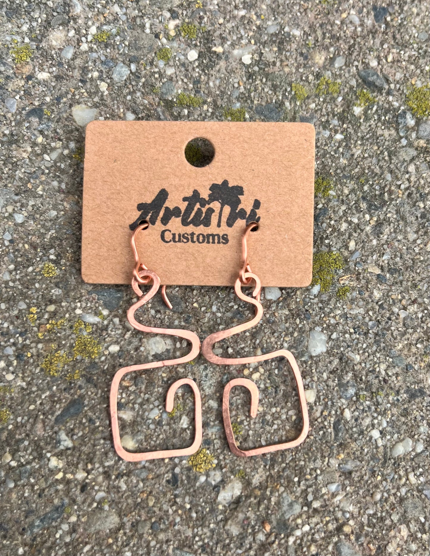 Copper earrings