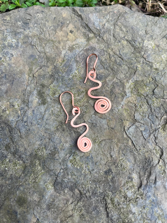 Copper earrings
