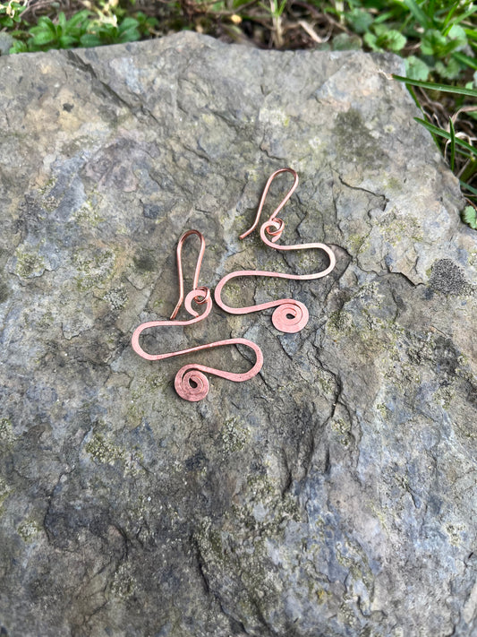 Copper earrings