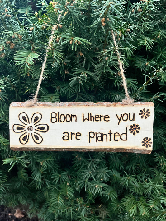 Bloom Where You Are Planted Sign
